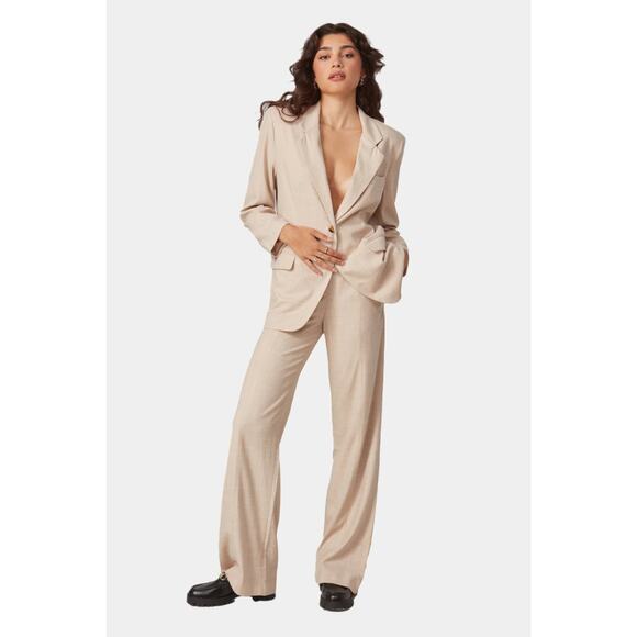 Lola Jeans Diana-CP Blazer Champagne one button closure Medium NWT - Picture 4 of 9